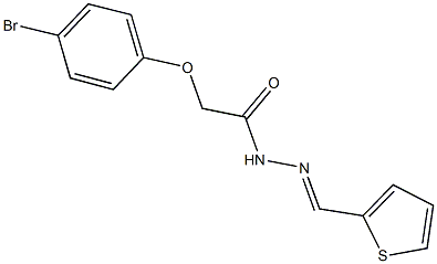 2-(4-bromophenoxy)-N'-(2-thienylmethylene)acetohydrazide Struktur