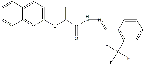 2-(2-naphthyloxy)-N'-[2-(trifluoromethyl)benzylidene]propanohydrazide Struktur