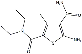 5-amino-N~2~,N~2~-diethyl-3-methyl-2,4-thiophenedicarboxamide Struktur