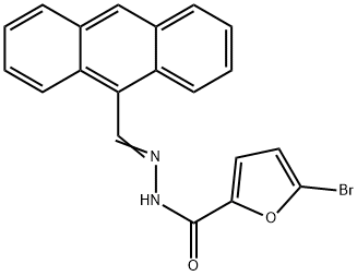 N'-(9-anthrylmethylene)-5-bromo-2-furohydrazide Struktur