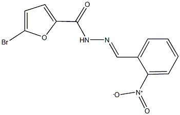 5-bromo-N'-{2-nitrobenzylidene}-2-furohydrazide Struktur