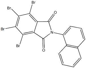 4,5,6,7-tetrabromo-2-(1-naphthyl)-1H-isoindole-1,3(2H)-dione Struktur