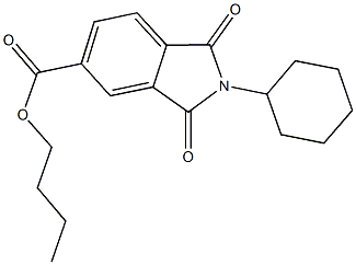 butyl 2-cyclohexyl-1,3-dioxoisoindoline-5-carboxylate Struktur