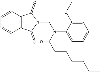 N-[(1,3-dioxo-1,3-dihydro-2H-isoindol-2-yl)methyl]-N-(2-methoxyphenyl)heptanamide Struktur