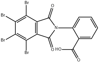 2-(4,5,6,7-tetrabromo-1,3-dioxo-1,3-dihydro-2H-isoindol-2-yl)benzoic acid Struktur