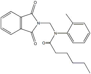 N-[(1,3-dioxo-1,3-dihydro-2H-isoindol-2-yl)methyl]-N-(2-methylphenyl)hexanamide Struktur