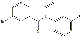 5-bromo-2-(3-chloro-2-methylphenyl)-1H-isoindole-1,3(2H)-dione Struktur