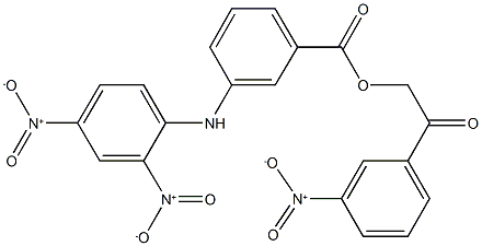 2-{3-nitrophenyl}-2-oxoethyl 3-{2,4-bisnitroanilino}benzoate Struktur