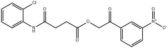 2-{3-nitrophenyl}-2-oxoethyl 4-(2-chloroanilino)-4-oxobutanoate Struktur