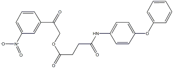 2-{3-nitrophenyl}-2-oxoethyl 4-oxo-4-(4-phenoxyanilino)butanoate Struktur