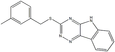 3-methylbenzyl 5H-[1,2,4]triazino[5,6-b]indol-3-yl sulfide Struktur