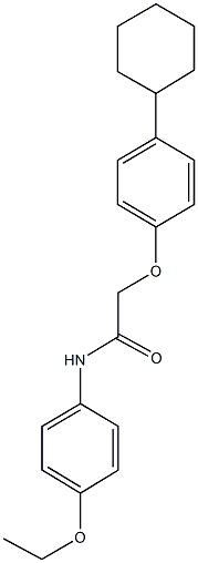 2-(4-cyclohexylphenoxy)-N-(4-ethoxyphenyl)acetamide Struktur