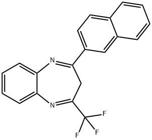 2-(2-naphthyl)-4-(trifluoromethyl)-3H-1,5-benzodiazepine Struktur