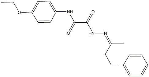 N-(4-ethoxyphenyl)-2-[2-(1-methyl-3-phenylpropylidene)hydrazino]-2-oxoacetamide Struktur