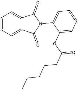 2-(1,3-dioxo-1,3-dihydro-2H-isoindol-2-yl)phenyl hexanoate Struktur