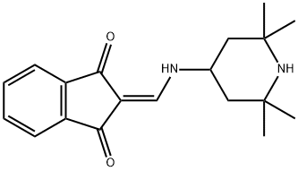 2-{[(2,2,6,6-tetramethyl-4-piperidinyl)amino]methylene}-1H-indene-1,3(2H)-dione Struktur