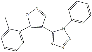 5-[5-(2-methylphenyl)-4-isoxazolyl]-1-phenyl-1H-tetraazole Struktur