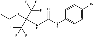 N-(4-bromophenyl)-N'-[1-ethoxy-2,2,2-trifluoro-1-(trifluoromethyl)ethyl]urea Struktur