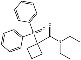 1-(diphenylphosphoryl)-N,N-diethylcyclobutanecarboxamide Struktur