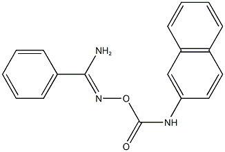 2-{[({[amino(phenyl)methylene]amino}oxy)carbonyl]amino}naphthalene Struktur