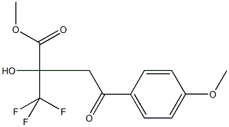 methyl 2-hydroxy-4-(4-methoxyphenyl)-4-oxo-2-(trifluoromethyl)butanoate Struktur