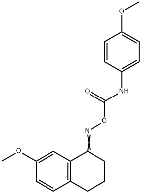 7-methoxy-1-({[(4-methoxyanilino)carbonyl]oxy}imino)-1,2,3,4-tetrahydronaphthalene Struktur