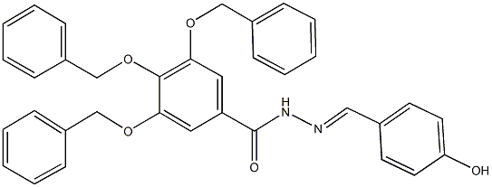 3,4,5-tris(benzyloxy)-N'-(4-hydroxybenzylidene)benzohydrazide Struktur