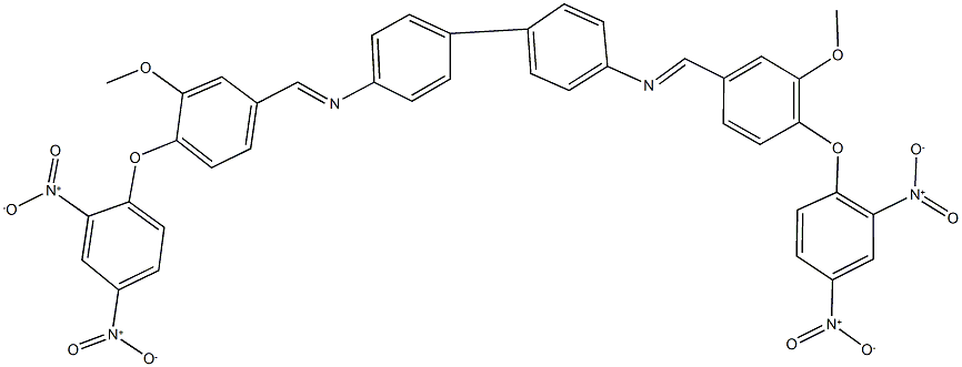 4,4'-bis[(4-{2,4-bisnitrophenoxy}-3-methoxybenzylidene)amino]-1,1'-biphenyl Struktur