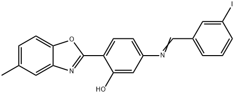 5-[(3-iodobenzylidene)amino]-2-(5-methyl-1,3-benzoxazol-2-yl)phenol Struktur