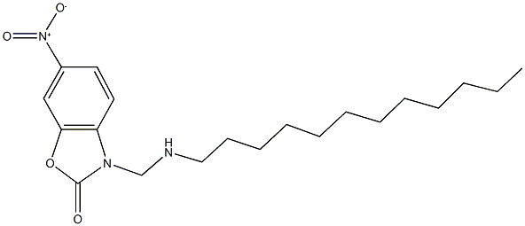 3-[(dodecylamino)methyl]-6-nitro-1,3-benzoxazol-2(3H)-one Struktur