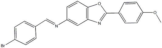 N-(4-bromobenzylidene)-N-[2-(4-methoxyphenyl)-1,3-benzoxazol-5-yl]amine Struktur