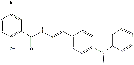 5-bromo-2-hydroxy-N'-[4-(methylanilino)benzylidene]benzohydrazide Struktur