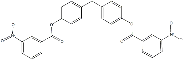 4-[4-({3-nitrobenzoyl}oxy)benzyl]phenyl 3-nitrobenzoate Struktur