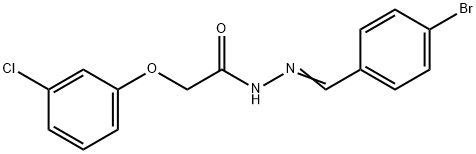 N'-(4-bromobenzylidene)-2-(3-chlorophenoxy)acetohydrazide Struktur