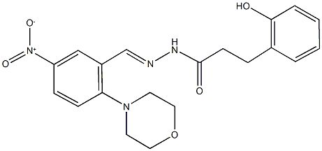 N'-[5-nitro-2-(4-morpholinyl)benzylidene]-3-(2-hydroxyphenyl)propanohydrazide Struktur