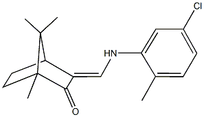 3-[(5-chloro-2-methylanilino)methylene]-1,7,7-trimethylbicyclo[2.2.1]heptan-2-one Struktur