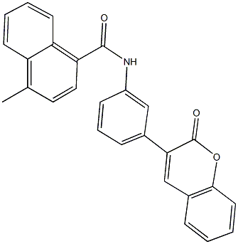 4-methyl-N-[3-(2-oxo-2H-chromen-3-yl)phenyl]-1-naphthamide Struktur