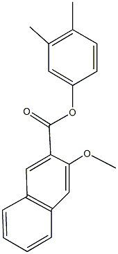 3,4-dimethylphenyl 3-methoxy-2-naphthoate Struktur