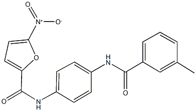 5-nitro-N-{4-[(3-methylbenzoyl)amino]phenyl}-2-furamide Struktur