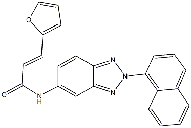 3-(2-furyl)-N-[2-(1-naphthyl)-2H-1,2,3-benzotriazol-5-yl]acrylamide Struktur