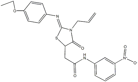 2-{3-allyl-2-[(4-ethoxyphenyl)imino]-4-oxo-1,3-thiazolidin-5-yl}-N-{3-nitrophenyl}acetamide Struktur