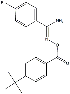 4-bromo-N'-[(4-tert-butylbenzoyl)oxy]benzenecarboximidamide Struktur