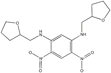 4,6-dinitro-N~1~,N~3~-bis(tetrahydro-2-furanylmethyl)-1,3-benzenediamine Struktur