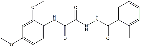 N-(2,4-dimethoxyphenyl)-2-[2-(2-methylbenzoyl)hydrazino]-2-oxoacetamide Struktur