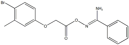 N'-{[2-(4-bromo-3-methylphenoxy)acetyl]oxy}benzenecarboximidamide Struktur