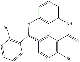 2-bromo-N-{3-[(2-bromobenzoyl)amino]phenyl}benzamide Struktur