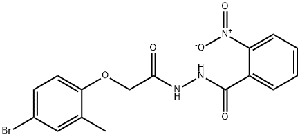 N'-[(4-bromo-2-methylphenoxy)acetyl]-2-nitrobenzohydrazide Struktur