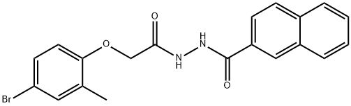 N'-[2-(4-bromo-2-methylphenoxy)acetyl]-2-naphthohydrazide Struktur