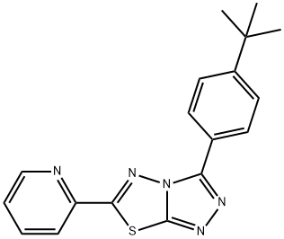 3-(4-tert-butylphenyl)-6-(2-pyridinyl)[1,2,4]triazolo[3,4-b][1,3,4]thiadiazole Struktur