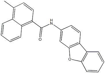 N-dibenzo[b,d]furan-3-yl-4-methyl-1-naphthamide Struktur